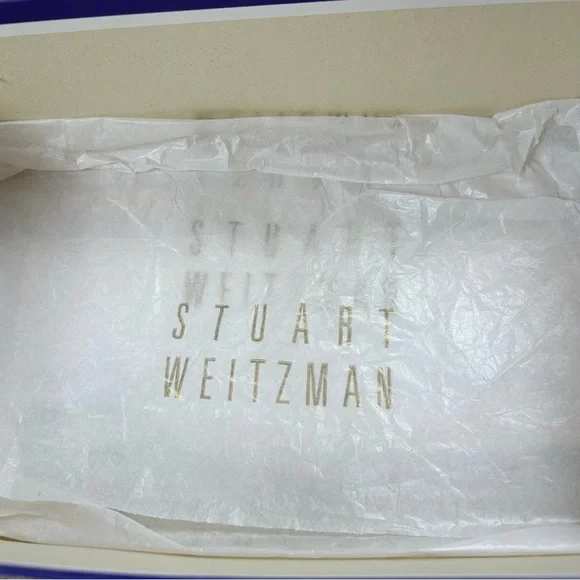 Vintage Stuart Weitzman Lorraine Navy Blue Fabric Pumps Worn Once - Size 8.5 - Picture 12 of 12